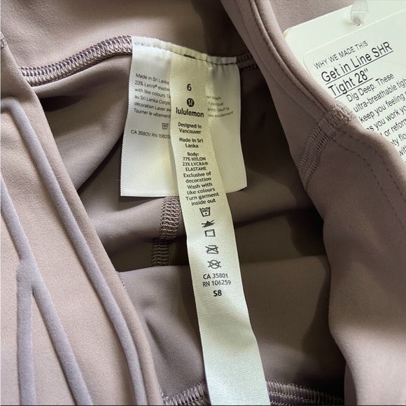 Lululemon leggings Get In Line SHR 28” Everlux - Picture 5 of 6